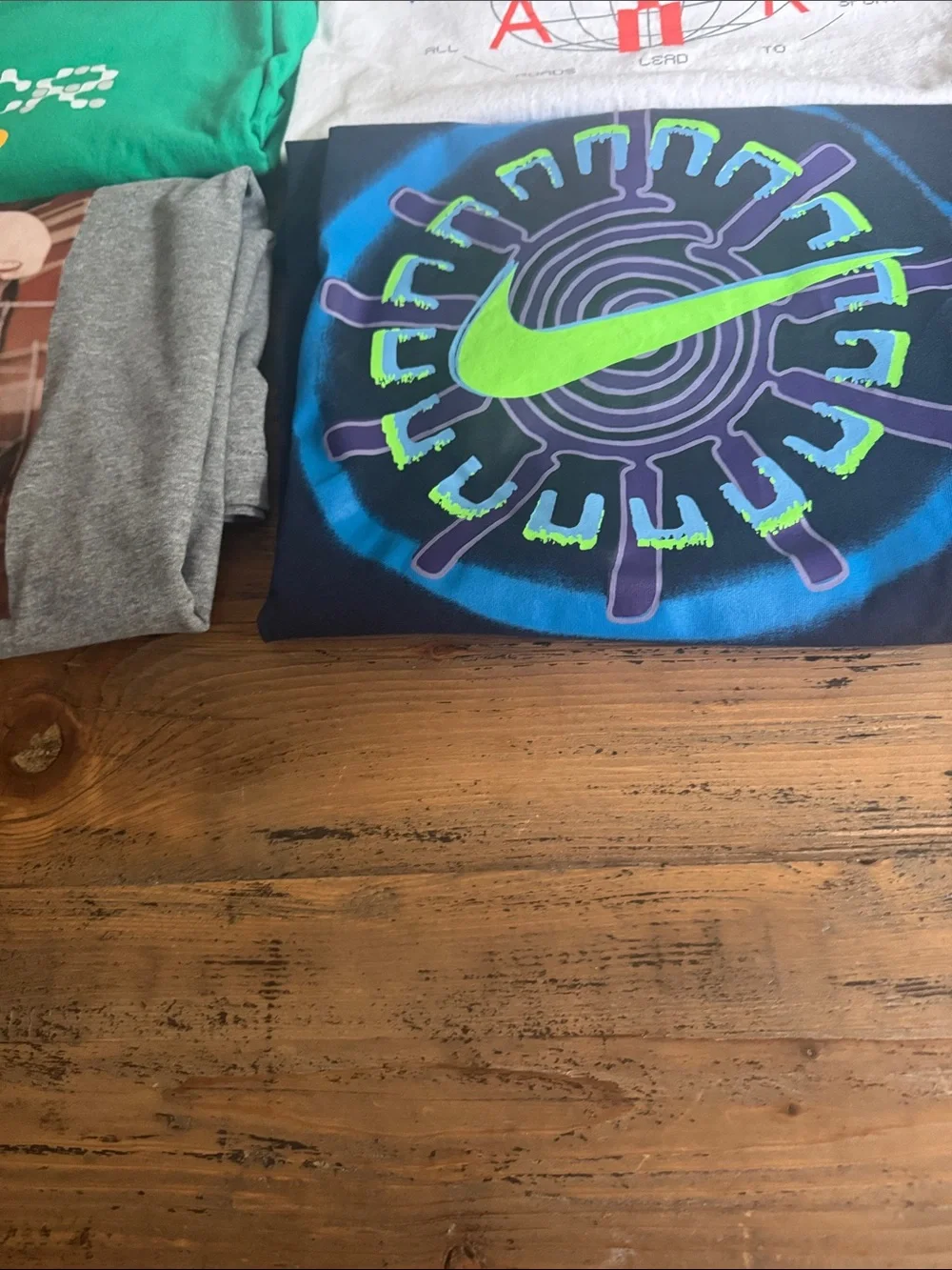 Nike Men’s Short Sleeve Graphic Tee Bundle  - Green, White, Gray & Black